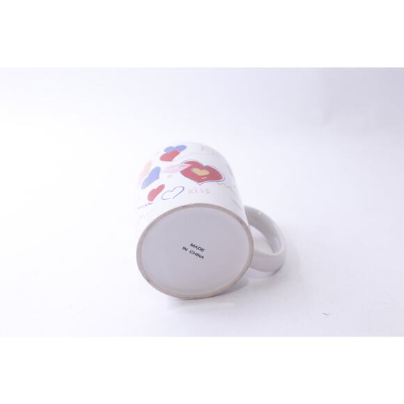 Hearts and Kisses, Message Mug, Valentine's Day, Coffee Cup, Tea Cup - Picture 3 of 3